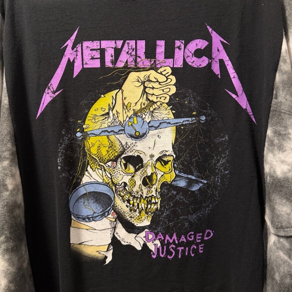 Metallica upcycle tie dye sweater sides oversized - Picture 7 of 8